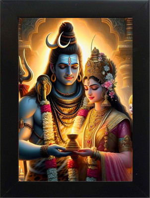PY Creation lord shiva parvati Religious Frame
