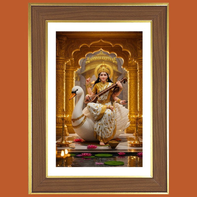 HitechMart Goddess Saraswati Photo Frame 16x20 Inches Religious Frame