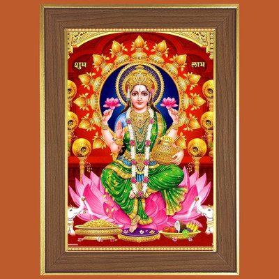 HitechMart Divine Laxmi Photo Frame 10x14 Inches Religious Frame