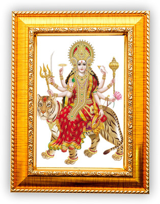 DECORPRINT DESIGN Durga Maa Nav Roop Photo Frame,Durga Maa Photo Frame ,Durga Maa Painting A4 Religious Frame