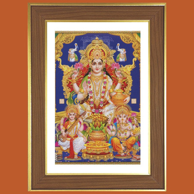 HitechMart Lakshmi and Saraswathi and Ganesha Photo Frame 10x14 Inches Religious Frame