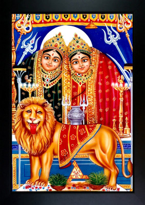 CrowdHall Chamunda Maa Photo Frame | Maa Chamunda ( 10x13.5IN ) Religious Frame