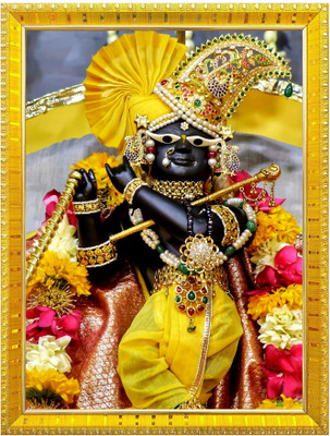 Nokkes Radha Raman Vrindavan Thakur Ji Religious Photo frame 5X7 Inch Photo Frame _W60 Religious Frame