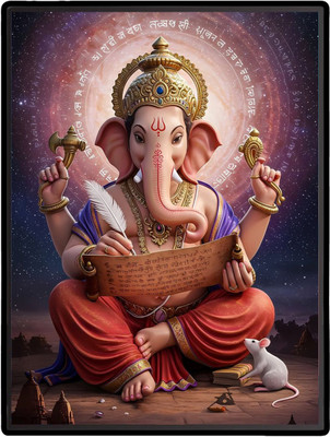 HitechMart Ganesh Laminated Photo Religious Frame