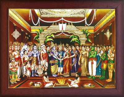 VJ ENTERPRISES Tirupati balaji Kalyanam Religious Frame