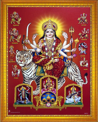 Darsh Craft Durga Mata Religious Frame