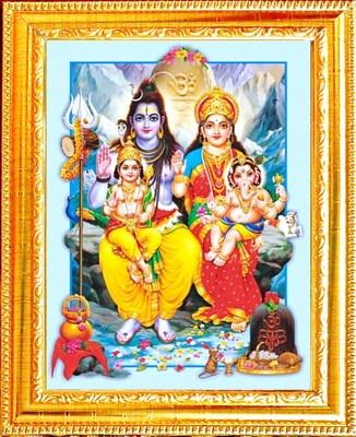 SUNINOW Big size 5D Shiv Parivar photo frame (12 x 16 inch ) Religious Frame