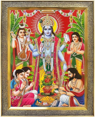 koshtak Sri Satyanarayan Swamy Vishnu Avatar Religious Frame