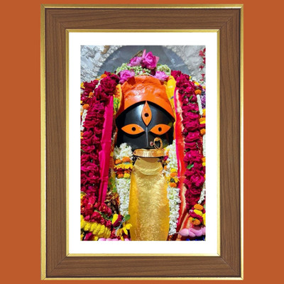 HitechMart Kalighat Kali Maa Photo Frame 16x20 Inches Religious Frame