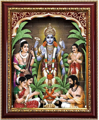 HitechMart Lord satyanarayana swami Photo Frame 16x20 Inches Religious Frame
