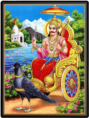 HitechMart Shani Dev Laminated Photo Religious Frame