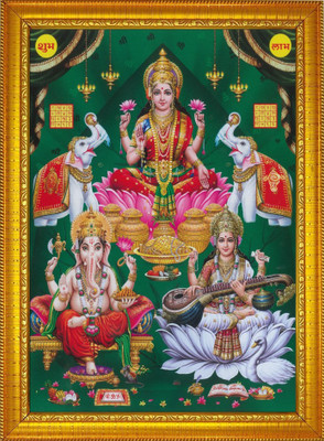 FRIZZY ARTS Laxmi ji Religious Frame