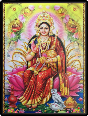 HitechMart Lakshmi Laminated Photo Religious Frame