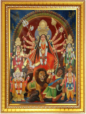 HitechMart Goddess durga Photo Frame 10x14 Inches Religious Frame