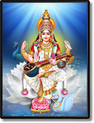HitechMart Saraswati Laminated Photo Religious Frame