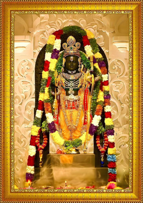 VJ ENTERPRISES Ram Lala Ayodhya Rama Mandir Religious Frame