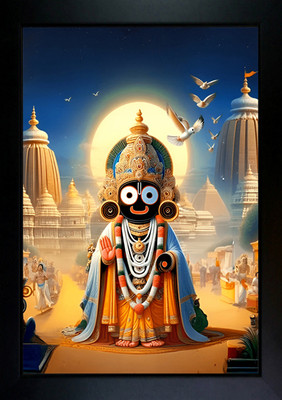 CrowdHall Jagannath Photo Frame | Lord Jagannath Photo Frame ( 10 X 13.5 IN ) Religious Frame