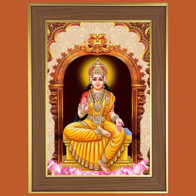 HitechMart Goddess Lakshmi Photo Frame 10x14 Inches Religious Frame
