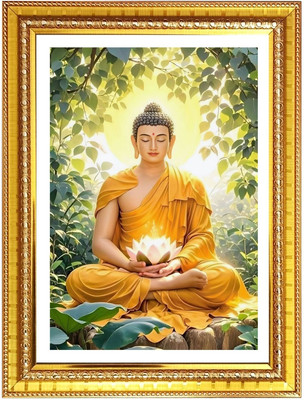 HitechMart SereneBuddha Photo Frame 16x20 Inches Religious Frame