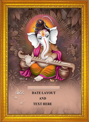 FRIZZY ARTS Ganesh ji Religious Frame
