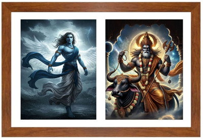 HitechMart Vayu and yama Photo Frame Religious Frame