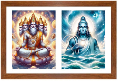 HitechMart Lord bramha and varuna Photo Frame Religious Frame