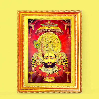 SUNINOW gold foil embossed Shyam baba Religious Frame
