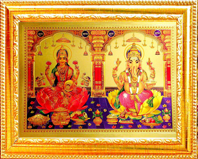 SUNINOW laxmi ganesh Religious Frame