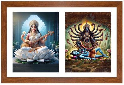 HitechMart Saraswathi and kali Photo Frame Religious Frame