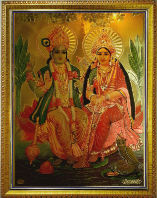pcorporation Maa Laxmi and Lord Narayan Religious Frame