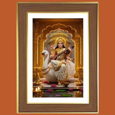 HitechMart Goddess Saraswati Photo Frame 10x14 Inches Religious Frame