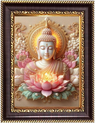 HitechMart Sri Harsiddhi MataPhotoframe 14.7x16.7 inches - Religious Desk And Wall Art Religious Frame