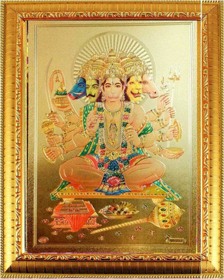 SUNINOW God Panchmukhi Hanuman jee Religious Frame