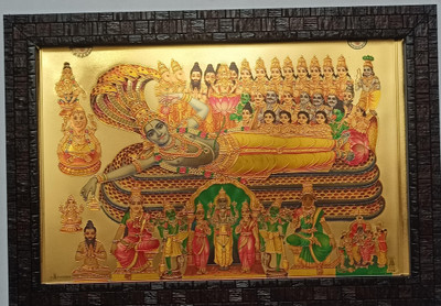 VGS MARKETINGS Lord Vishnu Goddess Lakshmi Devi Religious Frame