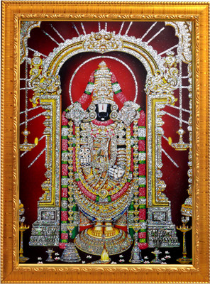 Sunframing Tirupati balaji photo frame with laminated sheet . size [ 5x7 inch ]. Religious Frame