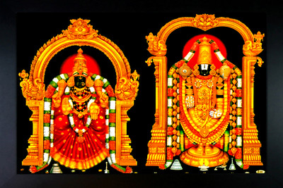 CrowdHall Tirupati Balaji Padmavati Photo Frame 13.5 x 10 IN Religious Frame