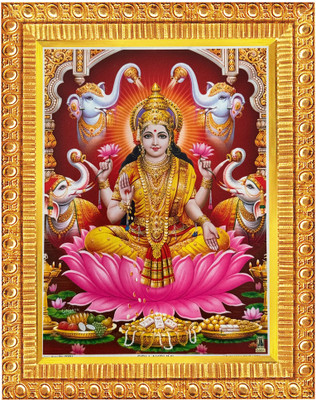 koshtak Laxmi JI Photo Frame Puja Room /Temple /Worship/Wall Hanging/Gift/Home Decor Religious Frame