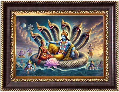 HitechMart Sri Ganeshji Photoframe 8.7x10.7 inches Religious Frame