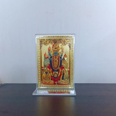 Hitech Sales Ramkrishna Dev and Sarada Devi with Maa Tara Gold-Plated Acrylic Religious Frame