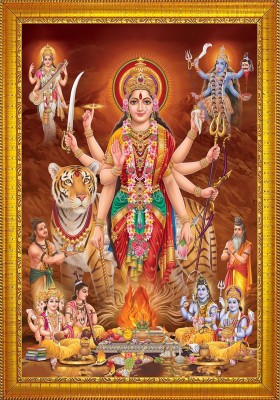 jog craft durga maa photo | mata ji photo| maa durga photo| durga 9 roop photo Religious Frame