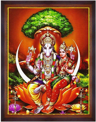 VJ ENTERPRISES Hayagriva Swamy Photo Religious Frame