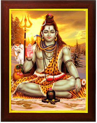 Zig Zag Lord Shiva Sankar Mahakal Religious Frame