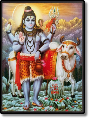 HitechMart Shiva Laminated Photo Religious Frame