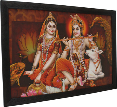 DropTopDecor Radha Krishna Religious Frame
