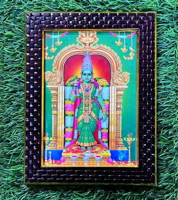 FRAMTASTIC Goddess Sri Madurai Meenakshi Amman I Meenakshi Amman Religious Frame