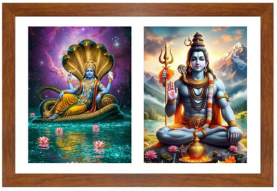 HitechMart Lord Vishnu and shiva Photo Frame Religious Frame