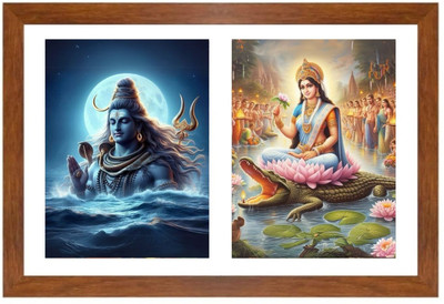 HitechMart Lord shiva and ganga devi Photo Frame Religious Frame
