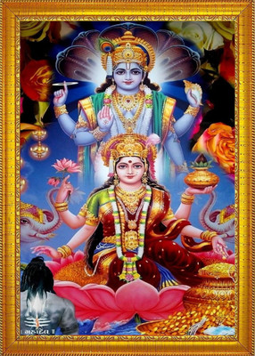 Darsh Craft Laxmi Narayn Ji/Sawamy Laxmi Narayan/Vishn Laxmi Ji Religious Frame