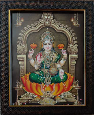 VGS MARKETINGS Maha laxmi Maa Laxmi Devi Dhana laxmi Laksmi Wall hanging Photo Frame Religious Frame