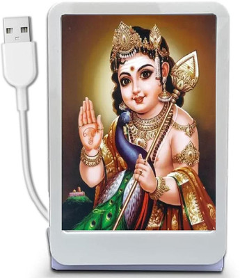 VGS MARKETINGS Lord Murugan Karthikeyan Velan Subramaniya swamy Car Dashboard LED PHOTO Religious Frame